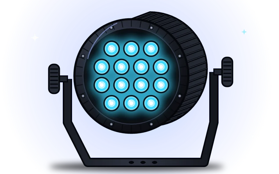 Illustration: Varytec Event Par IP65 mit 14 LEDs